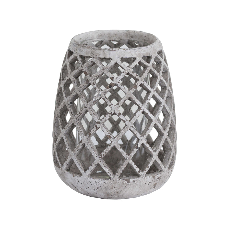 Large Ceramic Stone Lattice Lantern