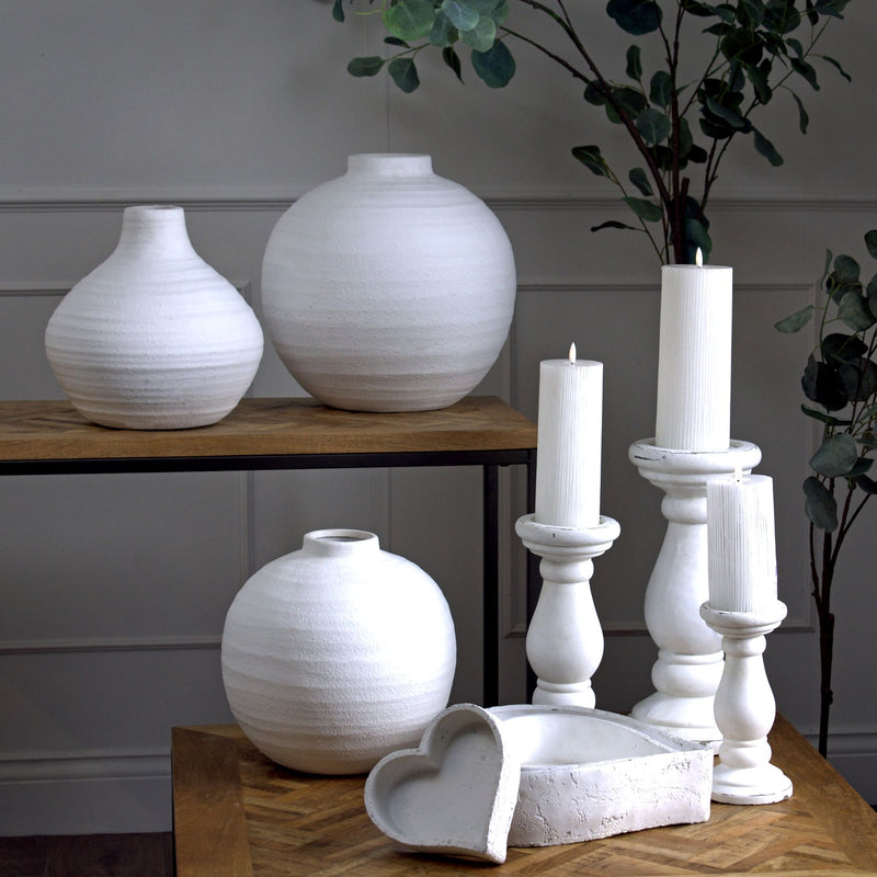 The Victoria White Ceramic Vase