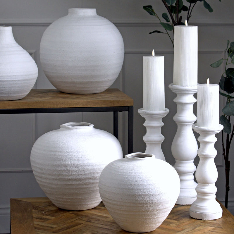 Imperial Alba White Ceramic Vase (2 Sizes)
