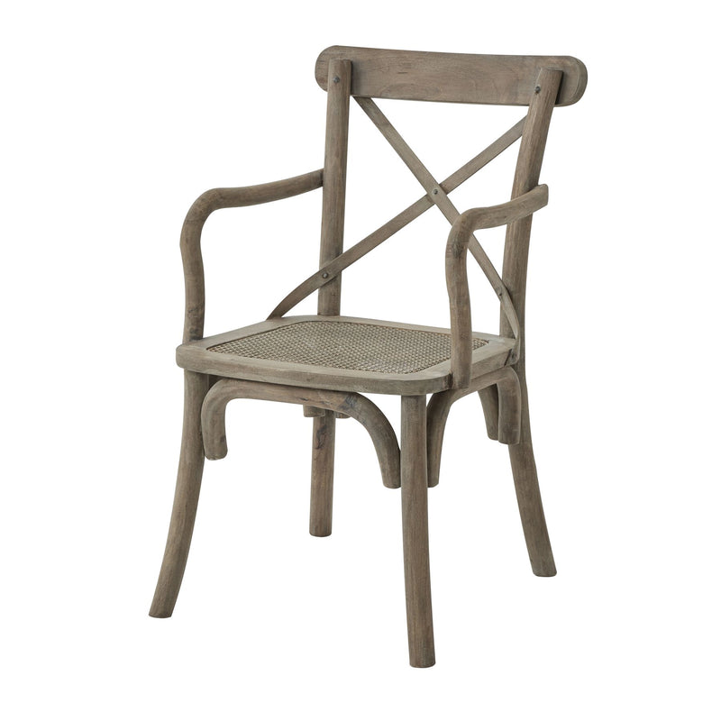 Cotswold Cross Back Carver Chair With Rush Seat