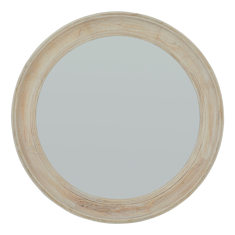 Farmhouse Washed Wood Circle Mirror