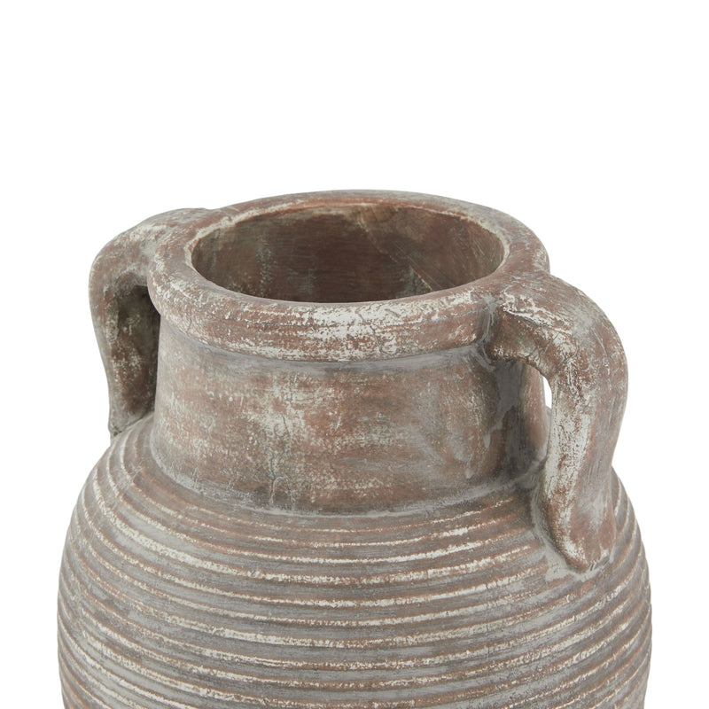 Amphora Sepia Ribbed Vase