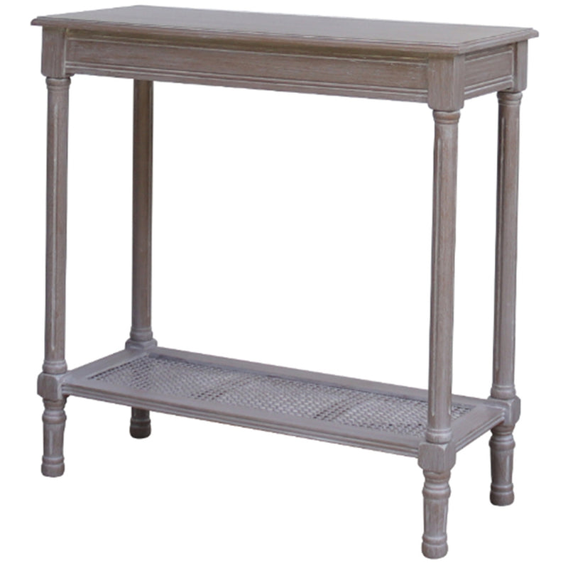 The Isabelle Rattan Collection Small 2 Tier Console Table