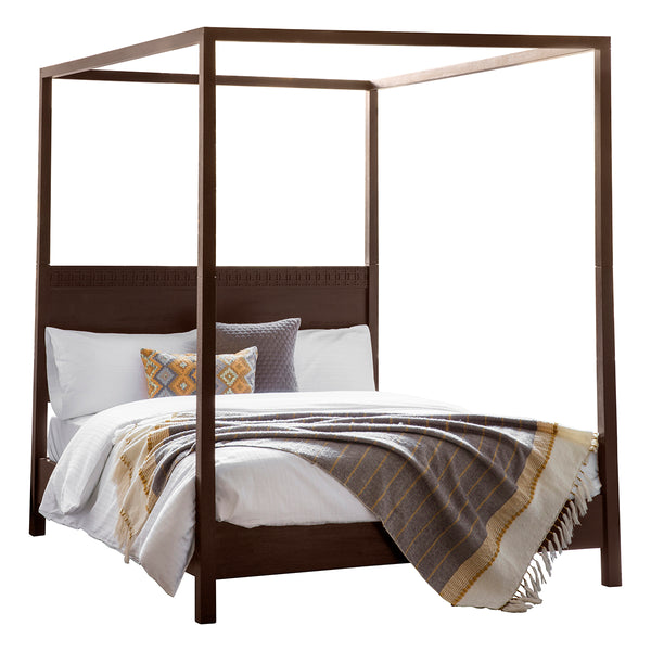 Sebastian Brown 4 Poster Canopy Bed (King Size)