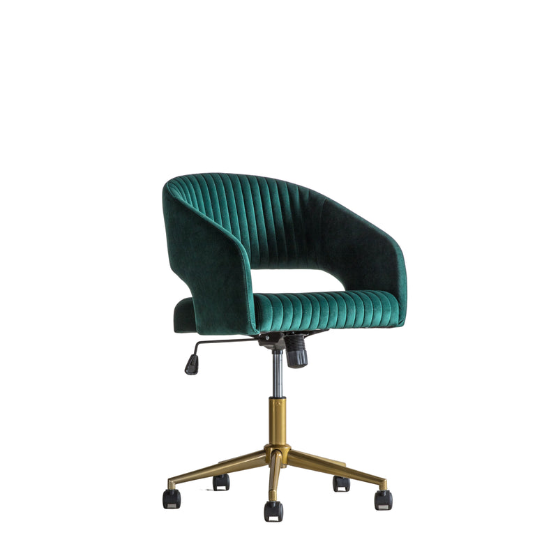 Elegant Emerald Swivel Chair