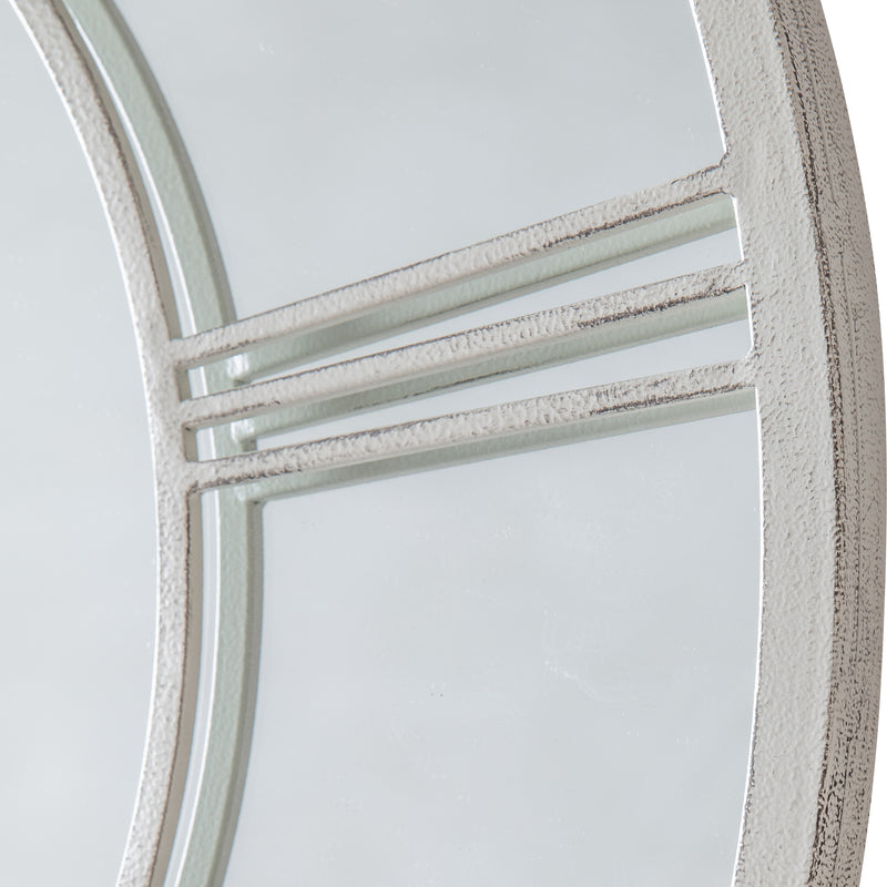 Belaire Distressed White Outdoor Mirror