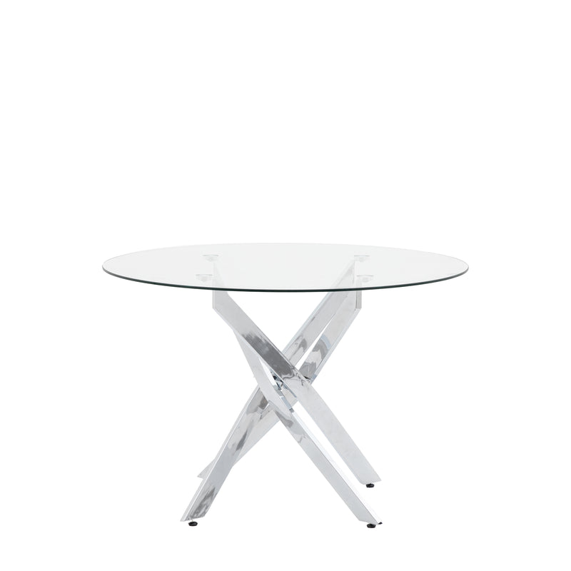 Gleamsteel Round Glass Dining Table