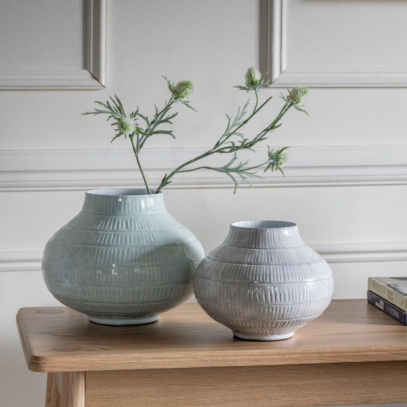 Laura Grey Vase- 2 Sizes