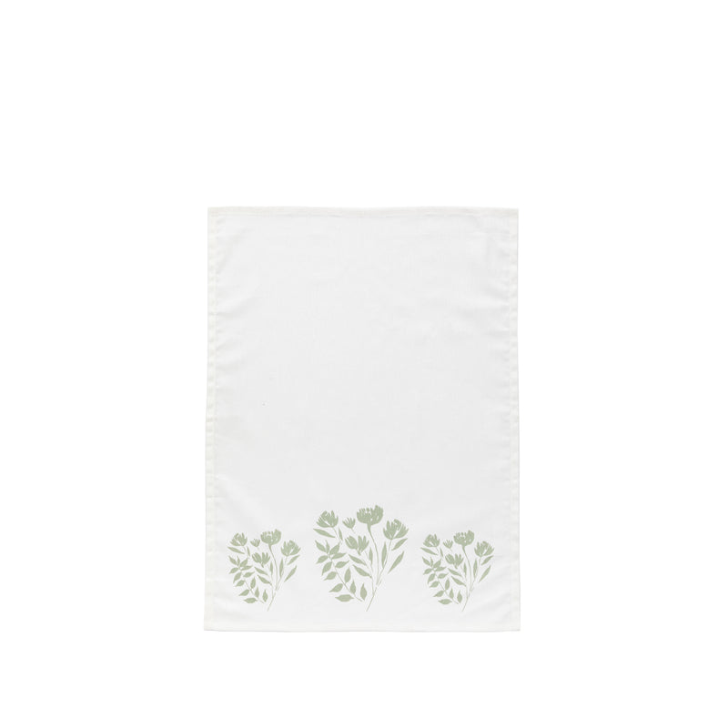 Sage Floral Tea Towel 3pk