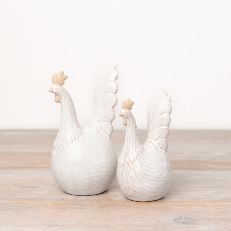 Neutral Chicken Ornaments- 2 Sizes