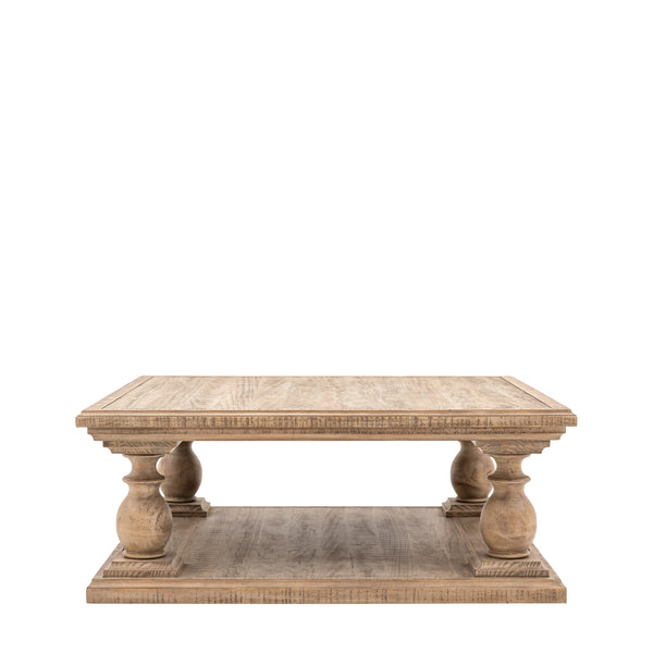 West Coast Accent Wooden Pine Coffee Table