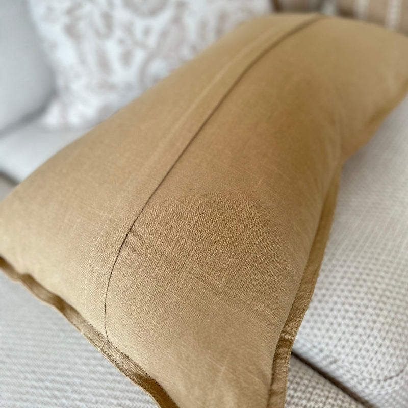 Rectangle Beige Linen Cushion