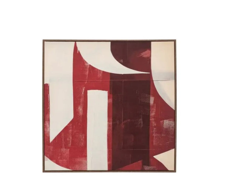 Ruby Abstract Framed Canvas