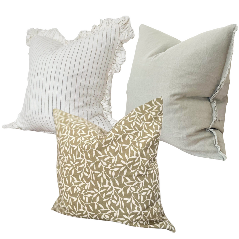 Olive Grove Cushion Trio