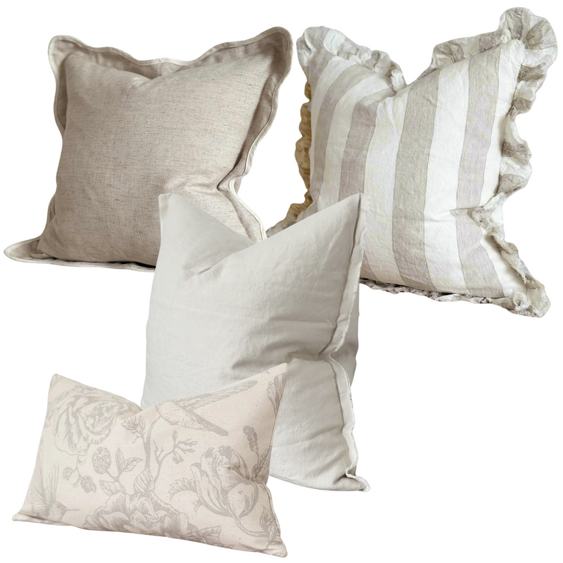 Greige Songbird Cushion Set