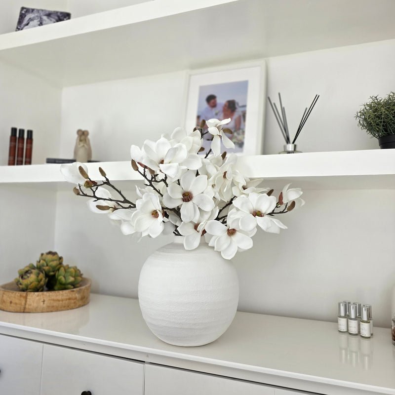 Victoria White Ceramic Vase