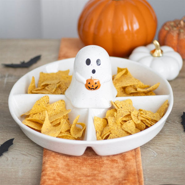 White Ghost Dips and Snacks Dish