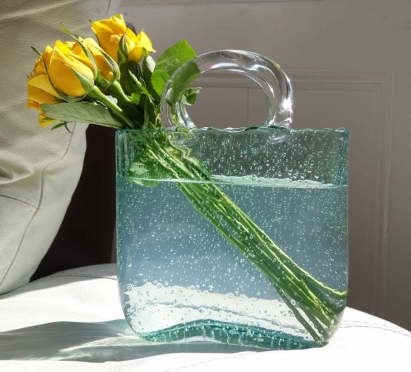 Glass Handbag Vase