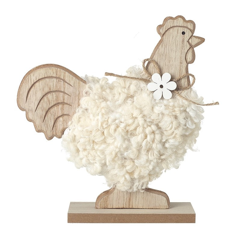 Cream and Brown Fluffy Decorative Chicken ( 2 Colours/Sizes Available)