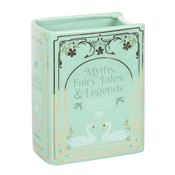 Myth and Fairy Tales Green Ceramic Book Vase