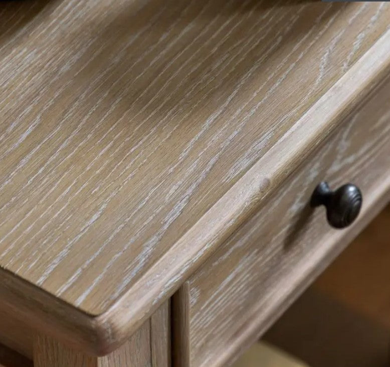 Oak Bobbin Bedside Table