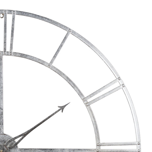 The Draco Large Silver Clock