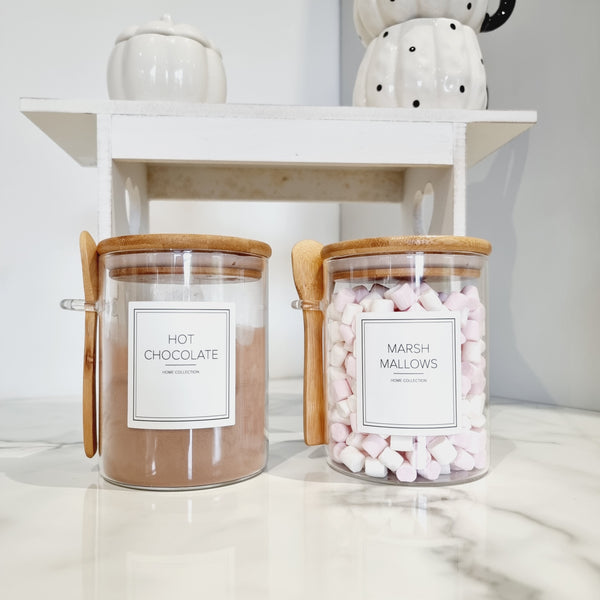 Hot Chocolate and Marshmallow Jar Set 0.8 Litre