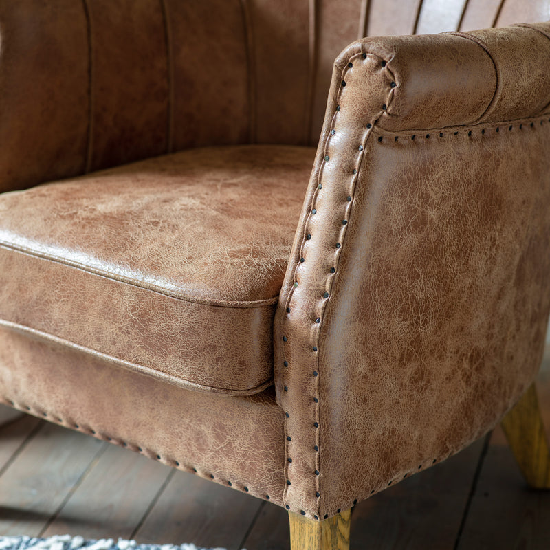 Worthington Brown Leather Armchair