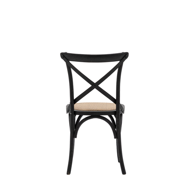 Lucy Black Cross Back Chairs- 2pk