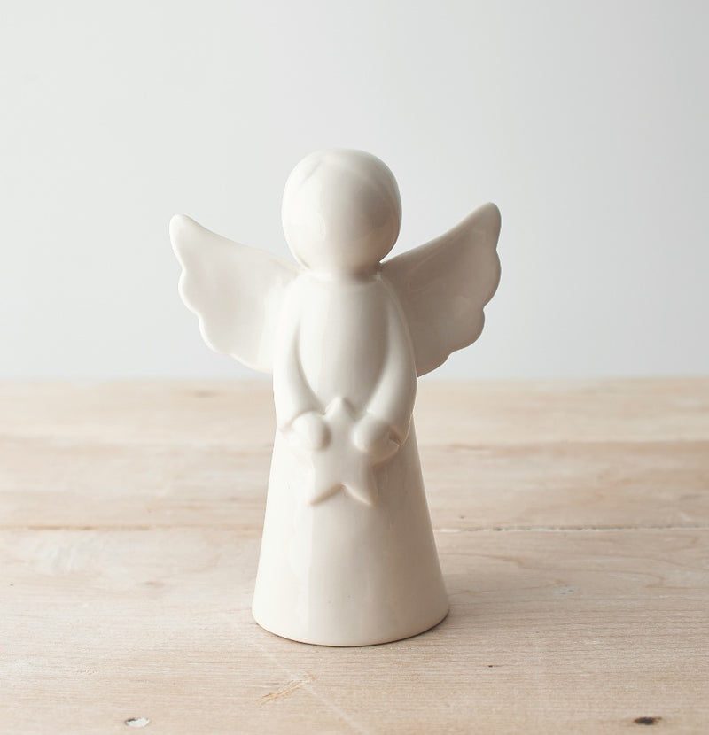 Large White Ceramic Angel
