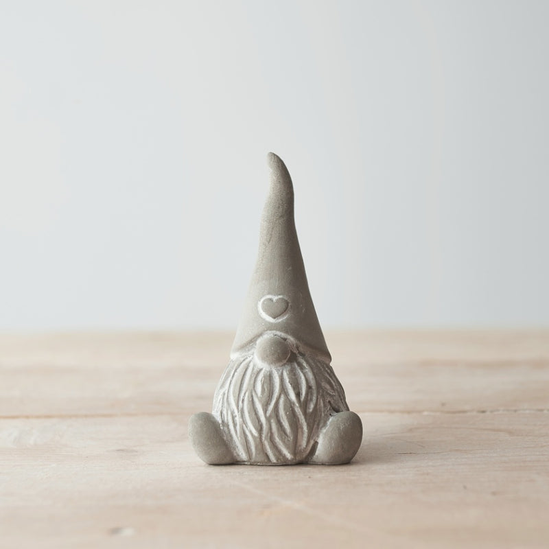 Small Grey Love Heart Hat Cement Gonk