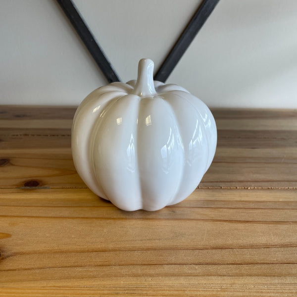 Large White Decorative Pumpkin