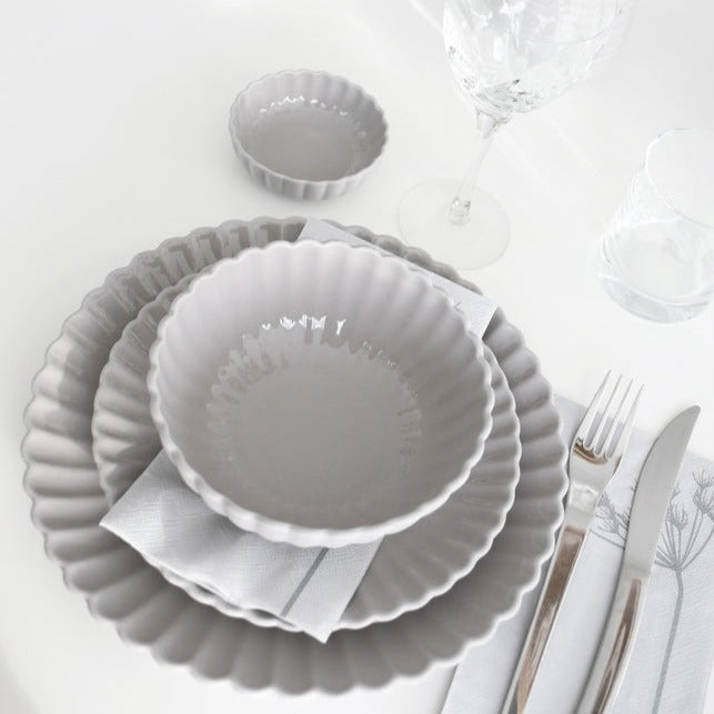 Grey Floral Bowls Dinnerware