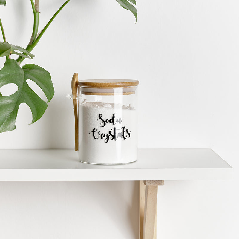 Hammered Glass Jar with Bamboo Lid - Kayla LeBaron Designs