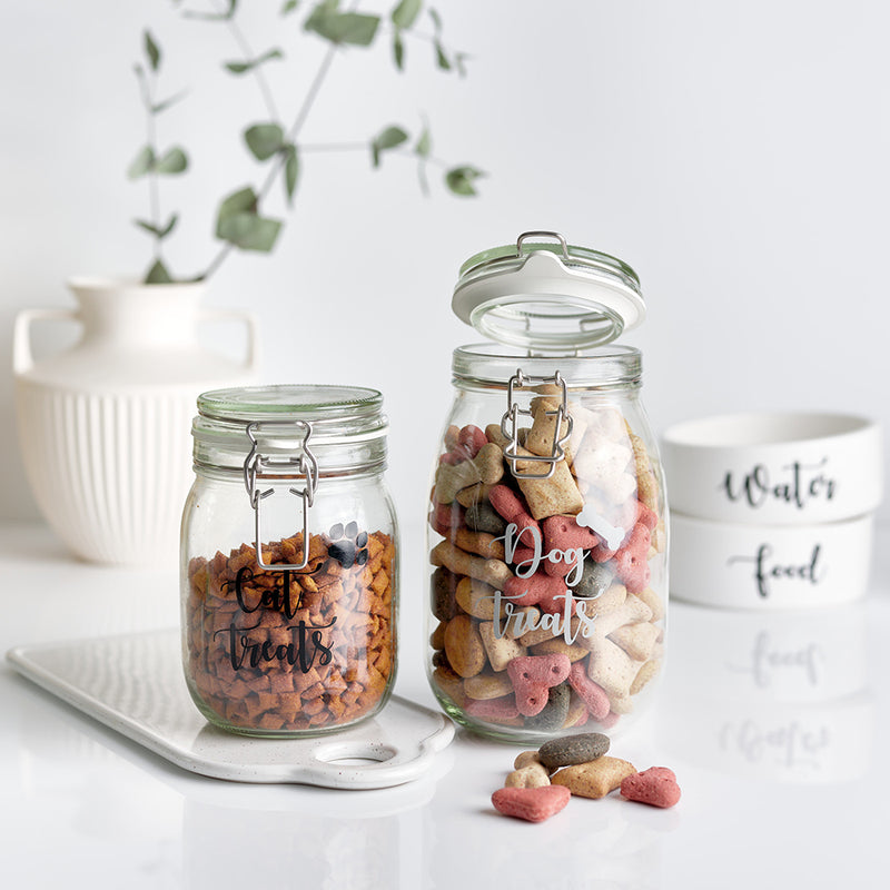 Customised Glass Food Storage Clip Jars