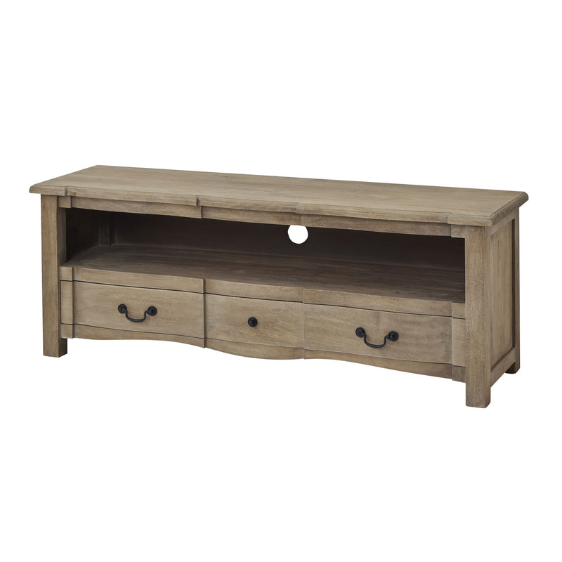 The Cotswold 1 Drawer Wooden Media Unit. one a plain white background for contrast