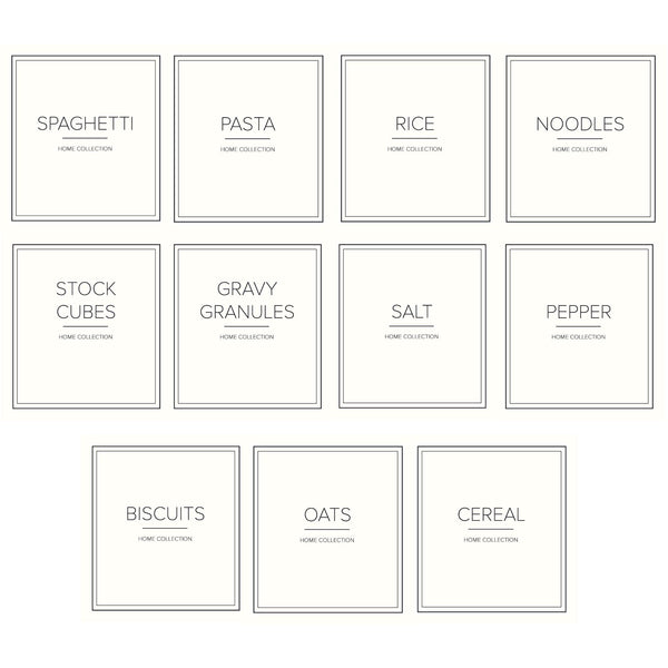 Home Cream Pantry Kitchen Labels