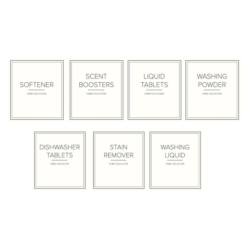 Home Cream Laundry Labels
